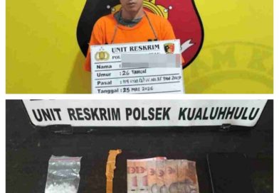 Tim Opsnal Polsek Kualuh Hulu Gagalkan Peredaran Sabu,5,57 Gram Diamankan