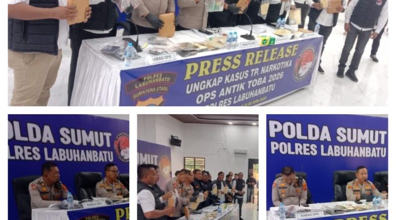 91 Pengedar Sabu Terjaring Operasi Antik Toba 2026, Polres Labuhanbatu 